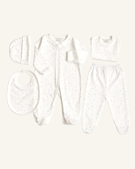 Stars Print Baby Essentials Gift Box- Set of 6