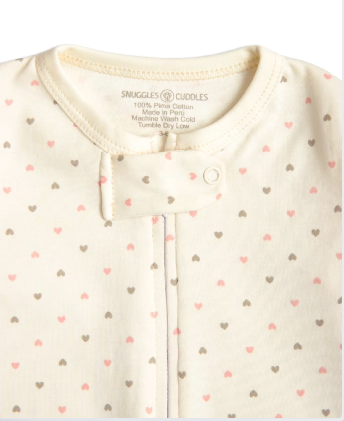 Hearts Print - Sleep n Play 100% Pima Cotton
