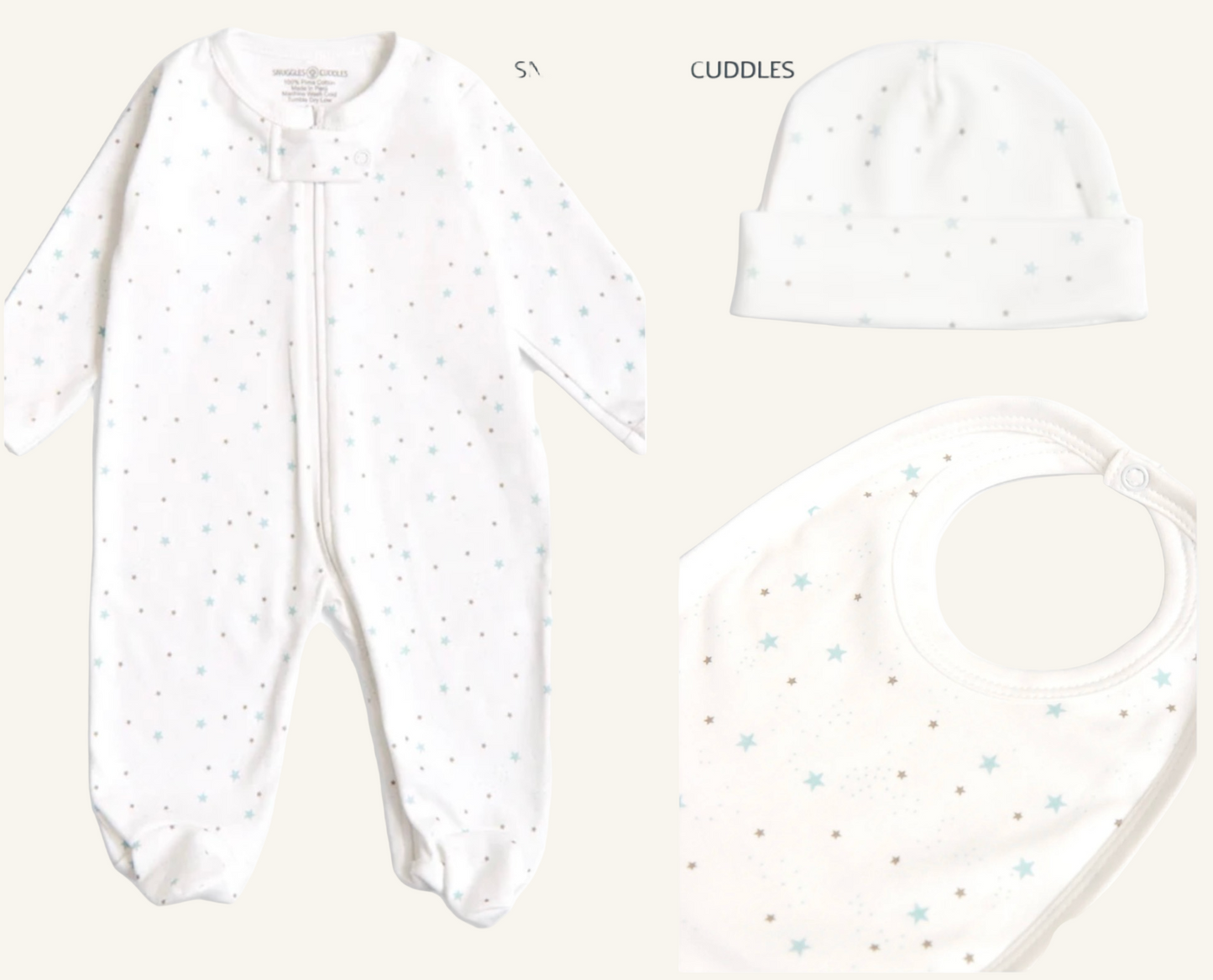 Stars Print Baby Take Me Home Gift Box - Set of 3