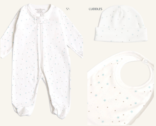 Stars Print Baby Take Me Home Gift Box - Set of 3