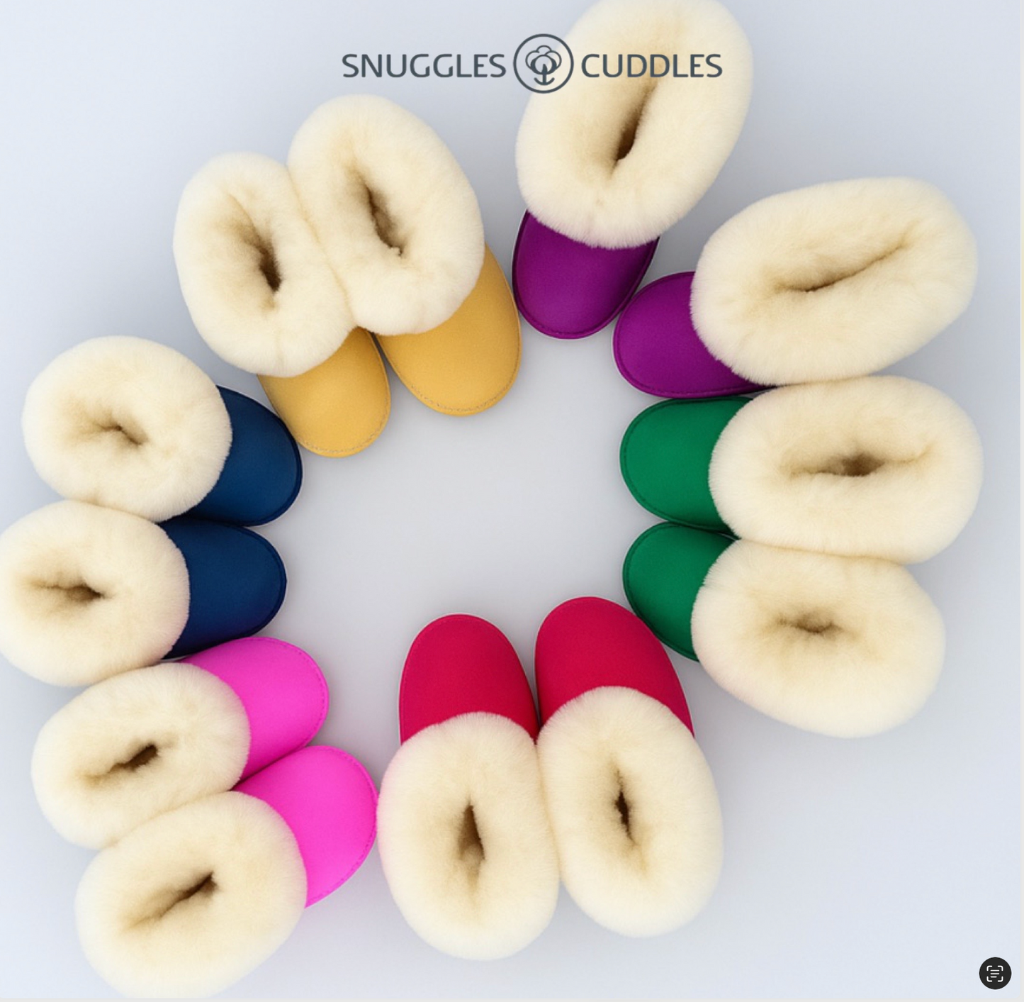 Alpaca Fur Baby and Kids Booties Slippers in Midnight Navy