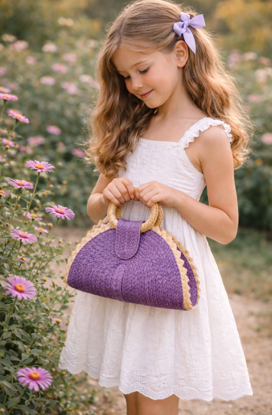 Lavender Plum Palm Purse