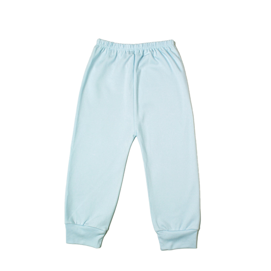 Blue - Classic Pants in Pima Cotton