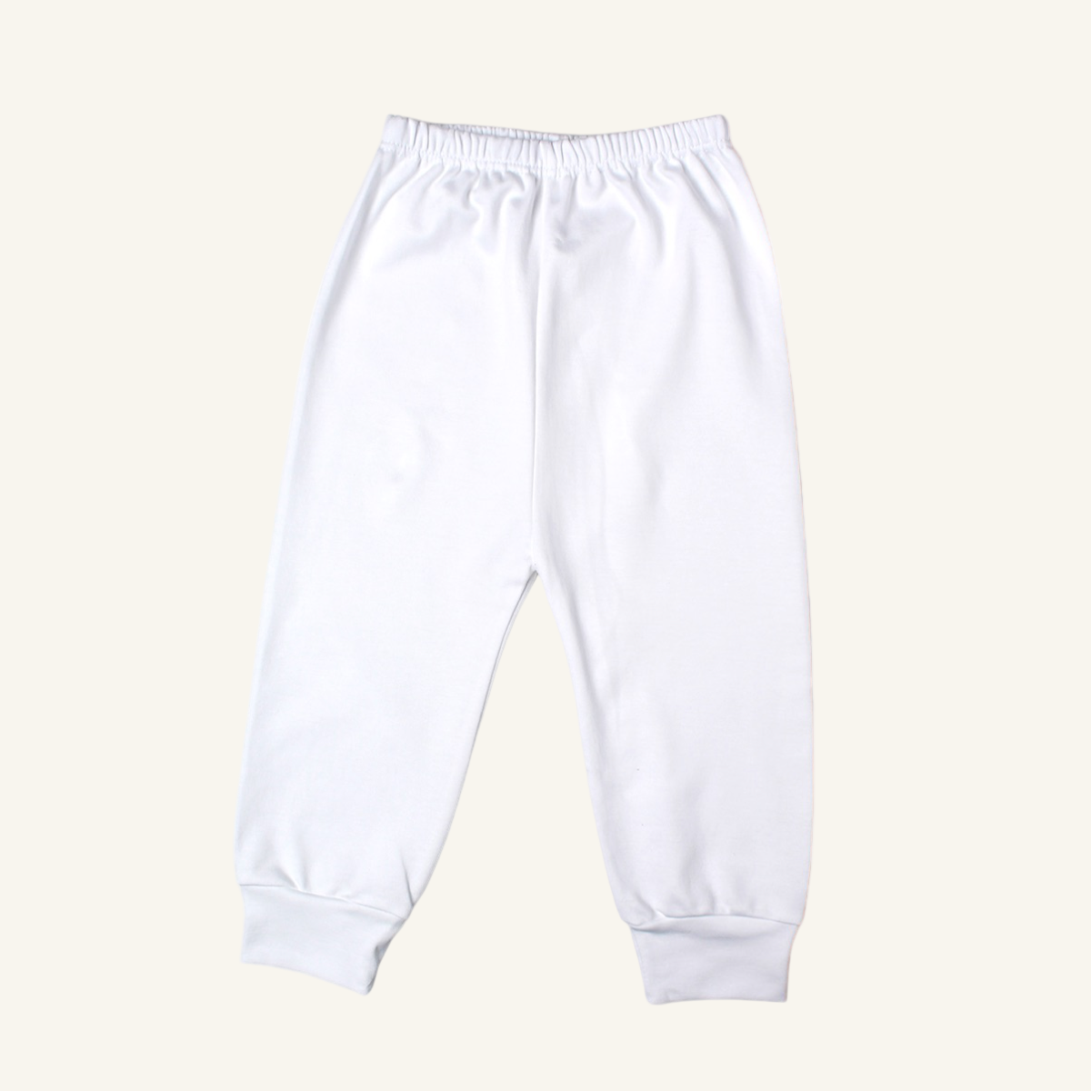White Classic Pants in Pima Cotton