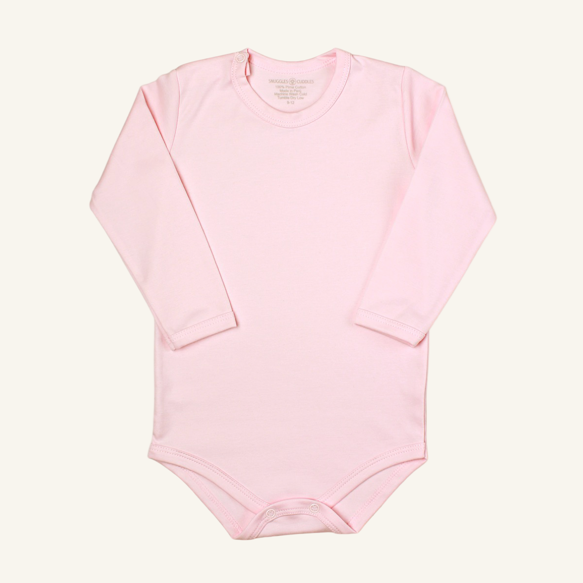 Pink - Long Sleeve Bodysuit 100% Pima Cotton