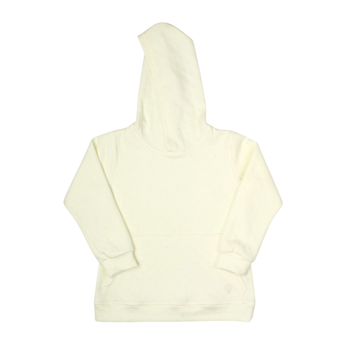 Girl Cream Long Hooded Pocket Jersey 100% Cotton