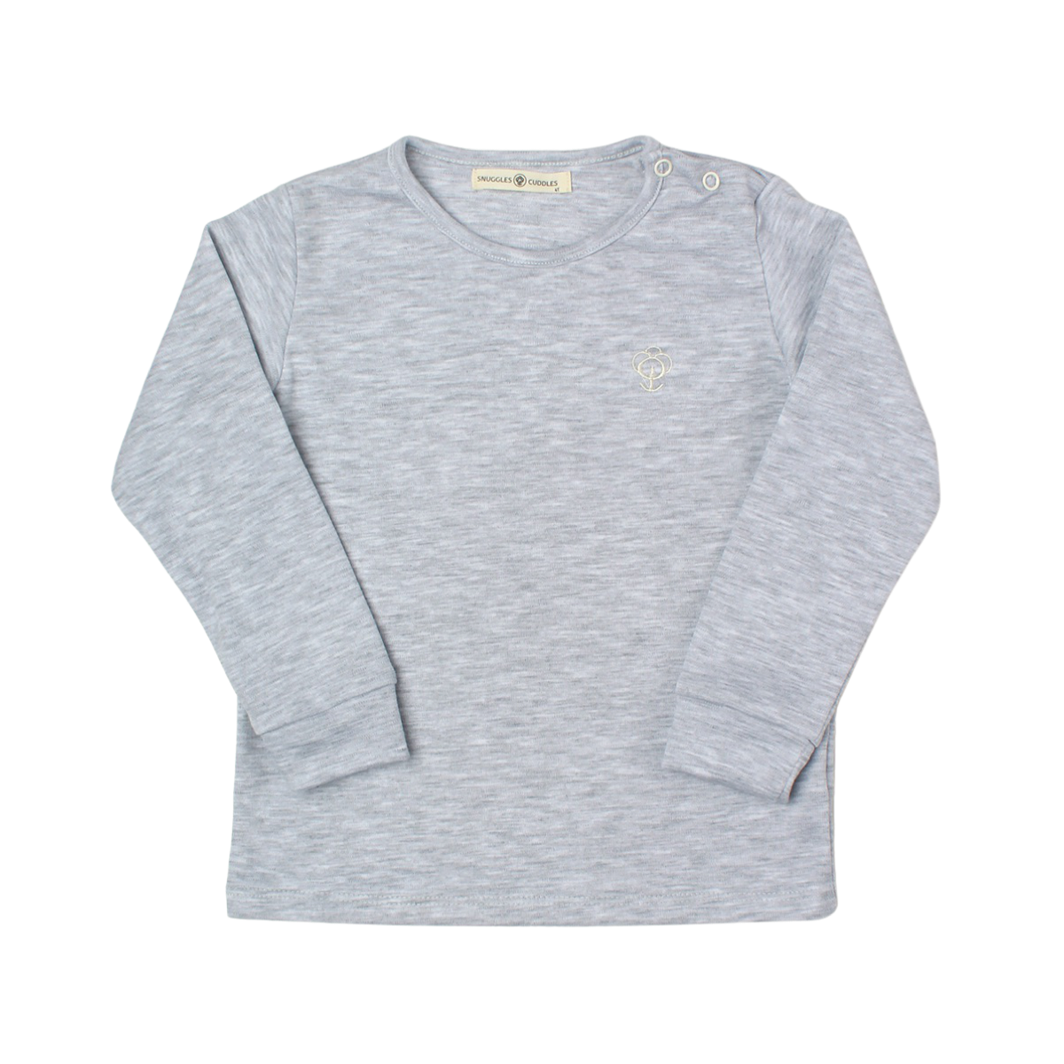 Boy Grey Pajama Set in Pima Cotton