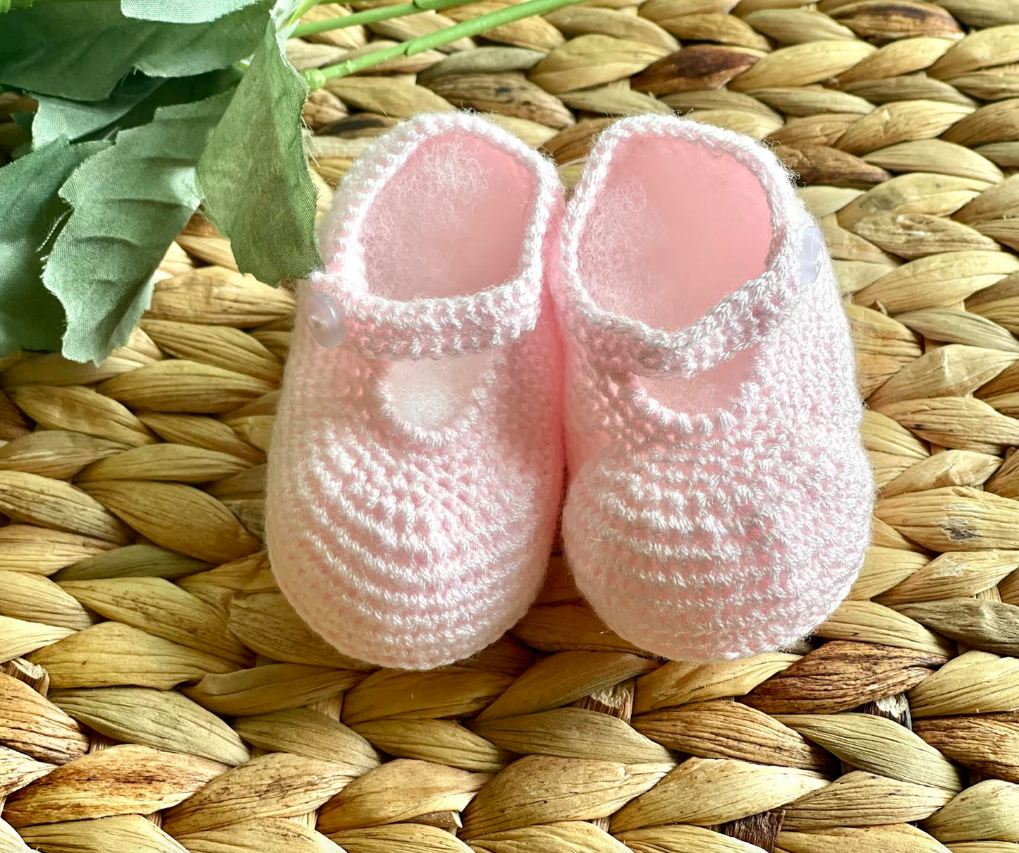 Pink - Infant Hand-Made Crochet Shoes