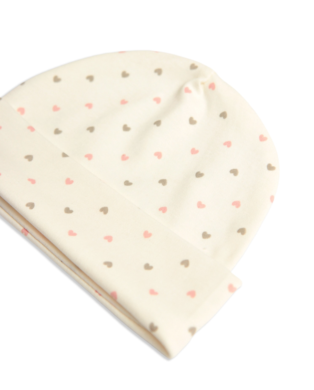 Newborn Hearts Hat in Pima Cotton