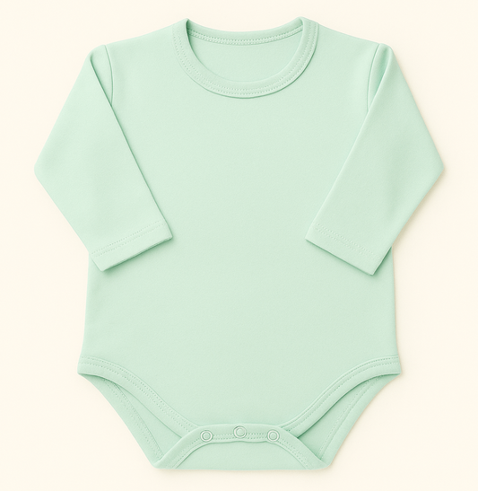 Mint Long Sleeve Onesie 100% Pima Cotton
