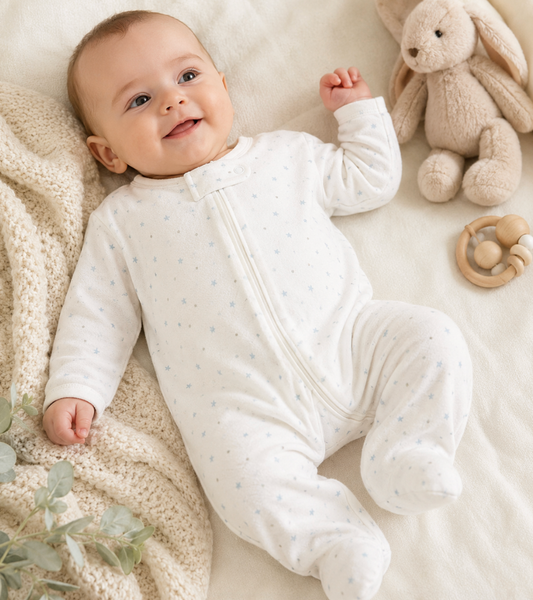 Stars Print Baby Sleeper | 100% Pima Cotton, Hypoallergenic