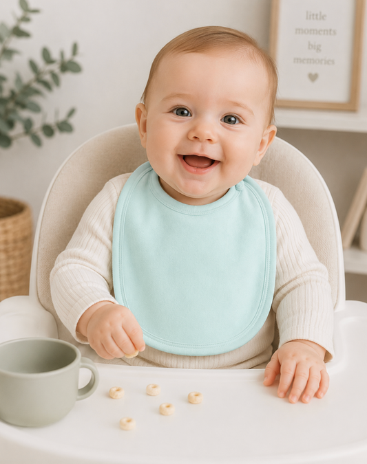 Pima Cotton Baby Bib - Mint Green