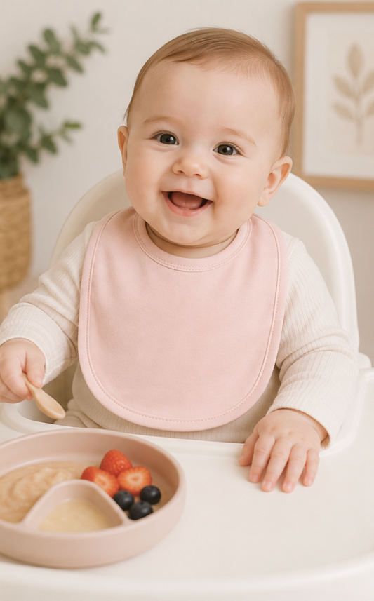 Pima Cotton Baby Bib - Solid Pink