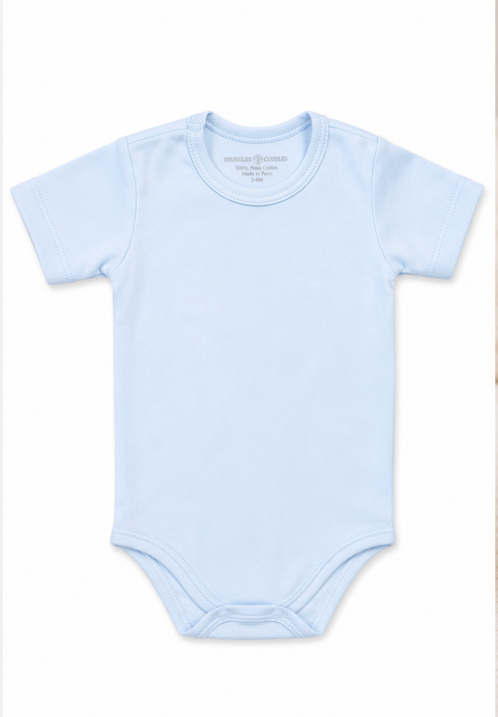 Short Sleeve Bodysuit in Pima Cotton