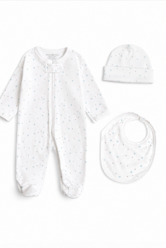 Stars Print Baby Take Me Home Gift Box - Set of 3
