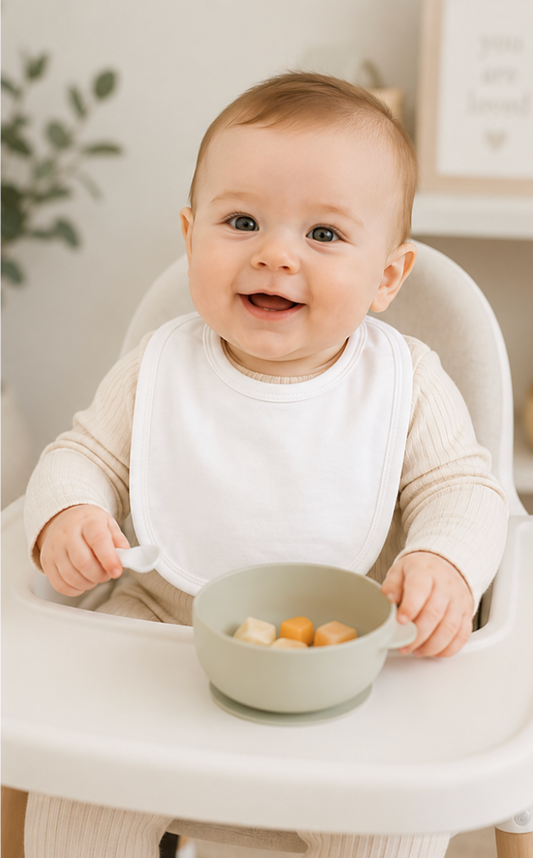 Pima Cotton Baby Bib - Ivory