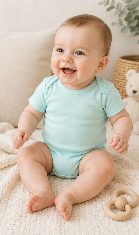 Short Sleeve Bodysuit in Pima Cotton