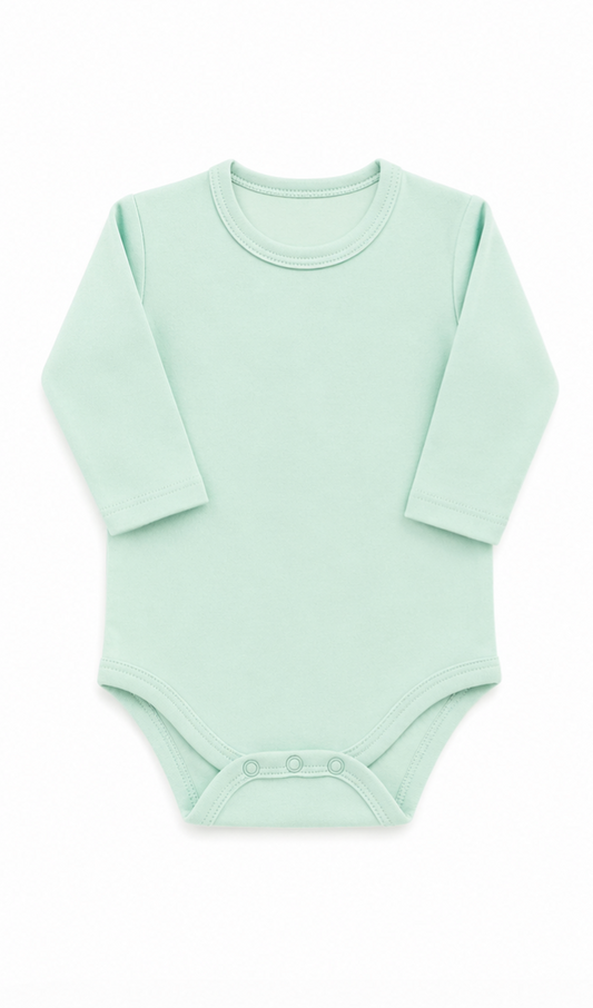 Mint Long Sleeve Onesie 100% Pima Cotton