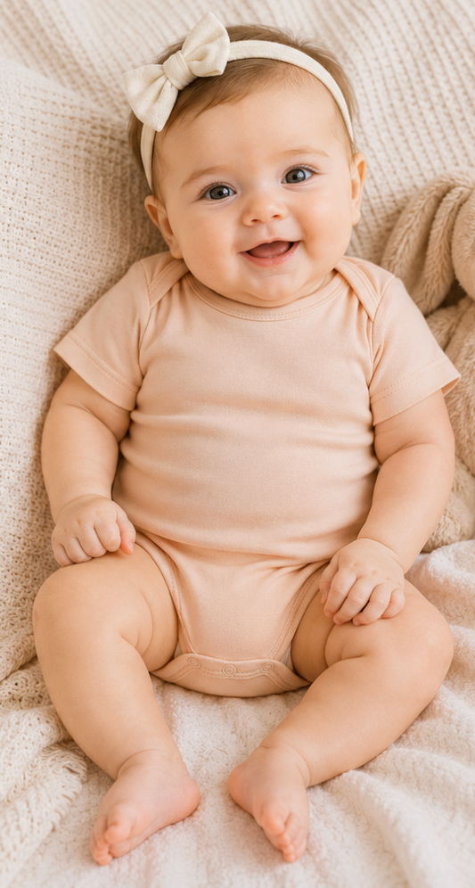Short Sleeve Bodysuit in Pima Cotton