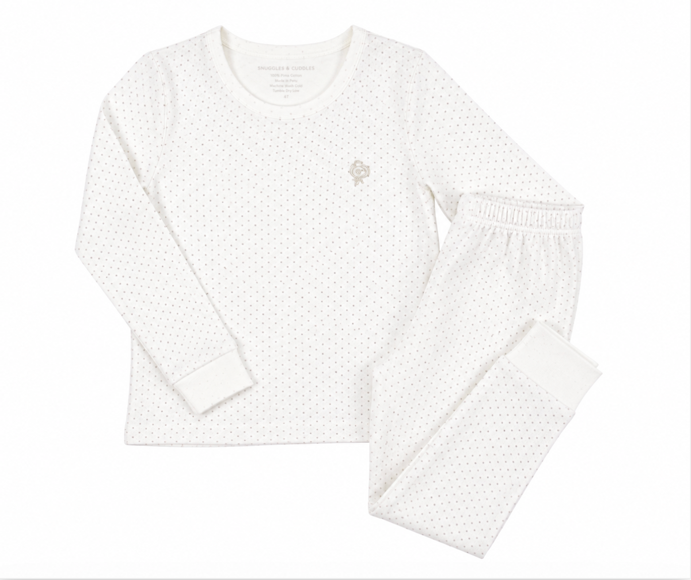 Boy Polka-Dot Pajama Set in Pima Cotton