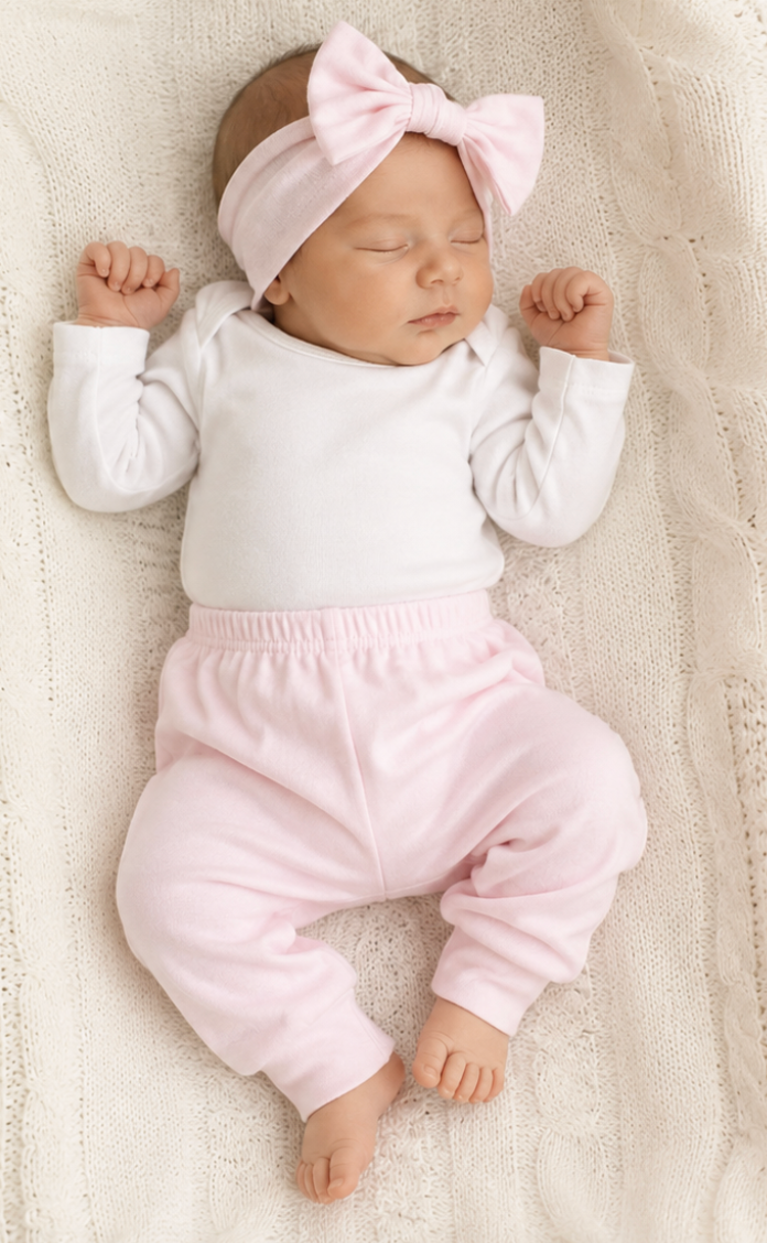 Pink Classic Pants in Pima Cotton