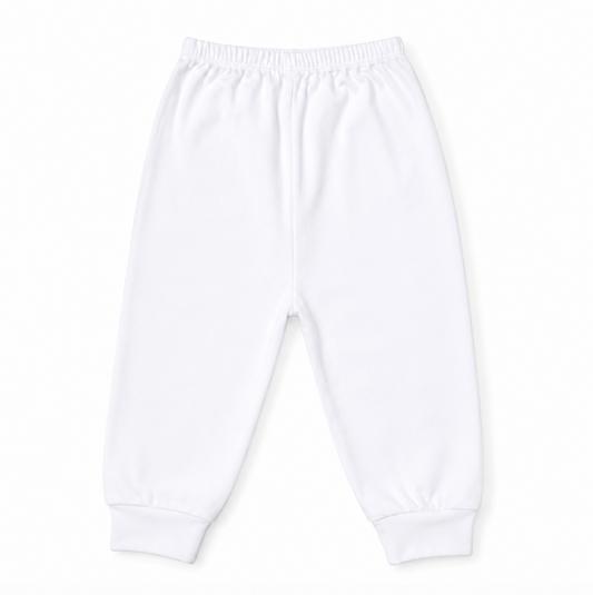 White Classic Pants in Pima Cotton