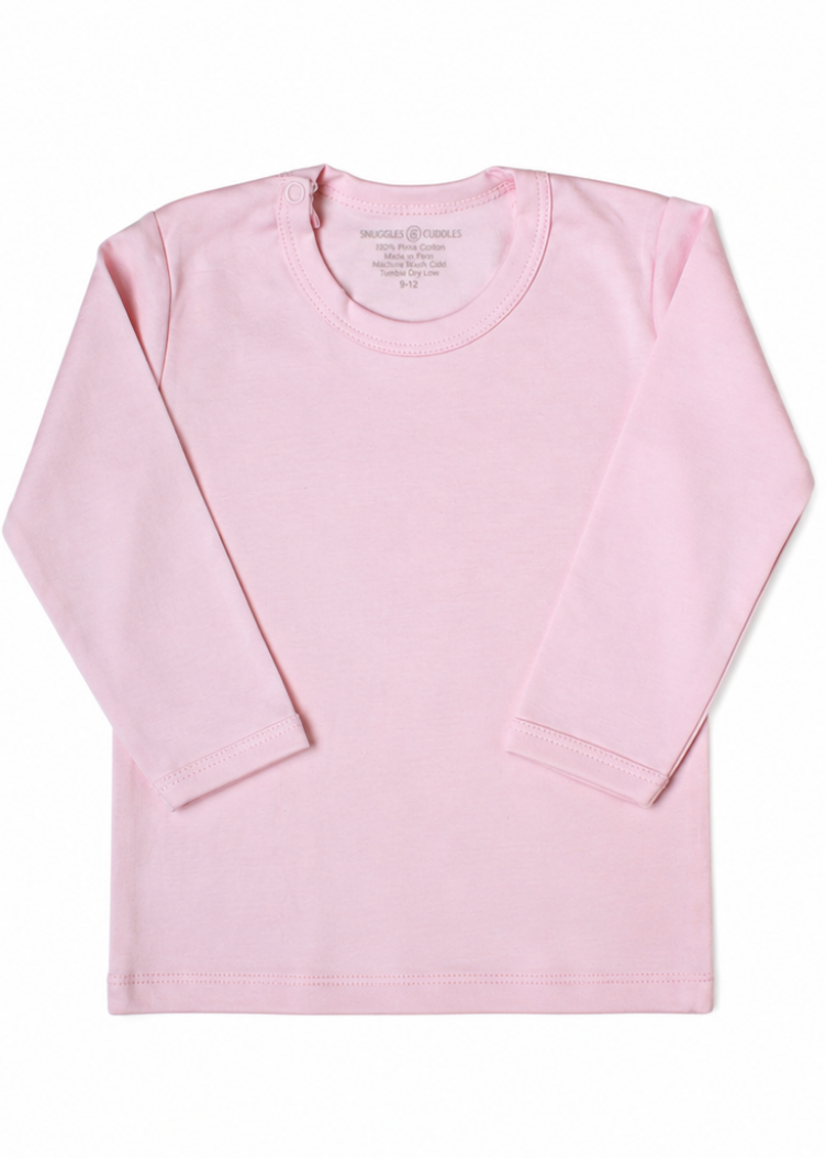 Pink - Classic Long Sleeve Shirt in Pima Cotton