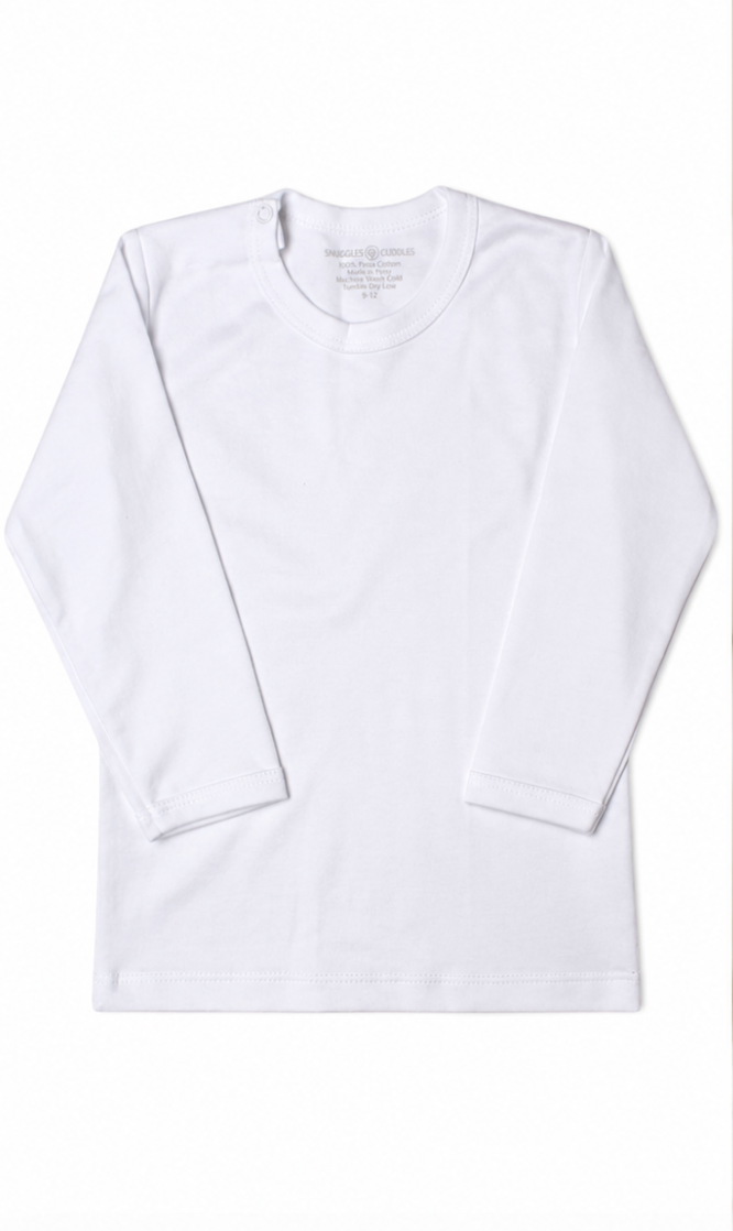 White - Classic Long Sleeve Shirt in Pima Cotton