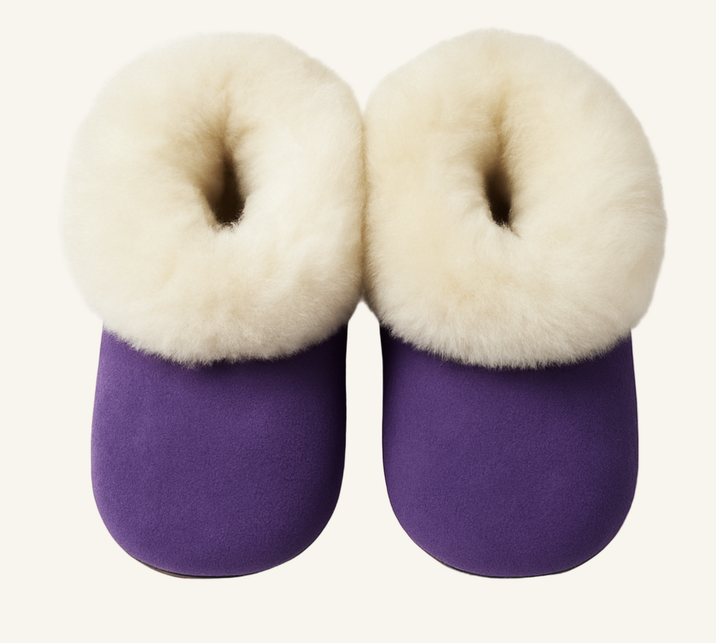 Alpaca Fur Baby and Kids Booties Slippers in Crimson Berry