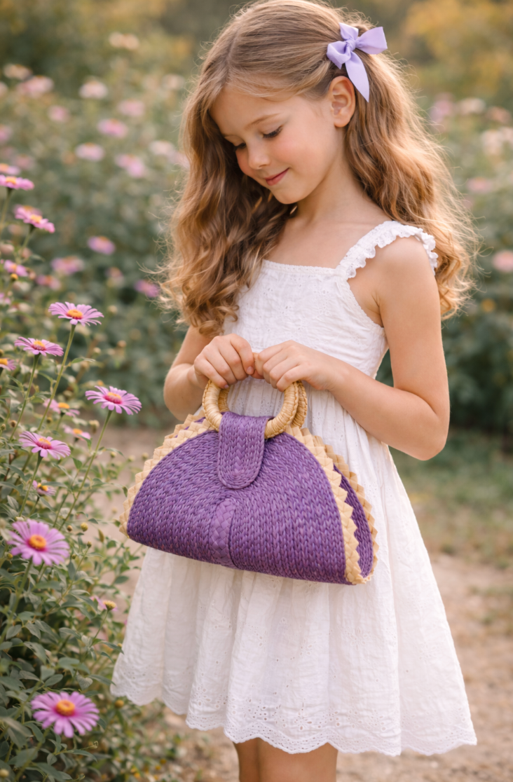 Lavender Plum Palm Purse