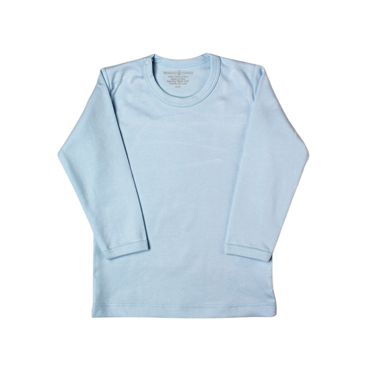 Blue - Classic Long Sleeve Shirt in Pima Cotton
