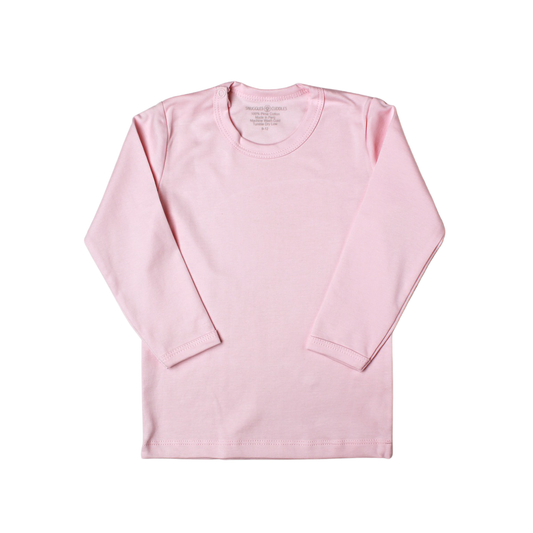 Pink - Classic Long Sleeve Shirt in Pima Cotton