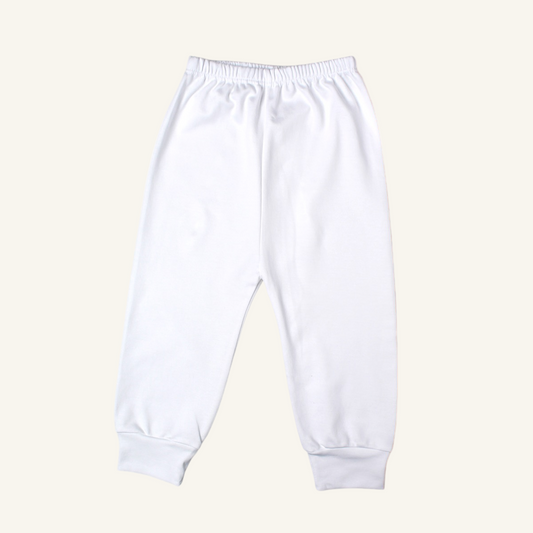 White Classic Pants in Pima Cotton