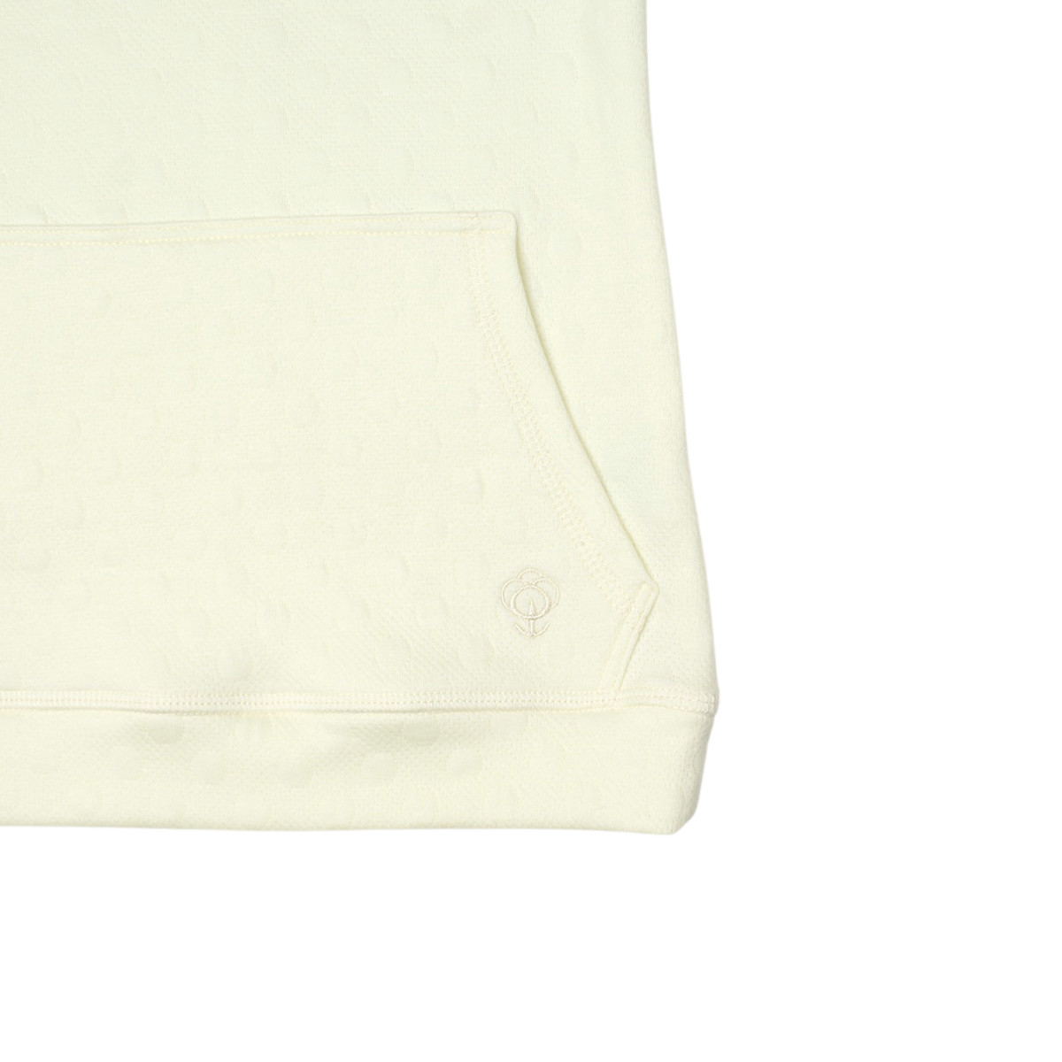 Girl Cream Long Hooded Pocket Jersey 100% Cotton