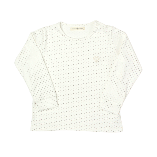 Girl Polka-Dot Pajama Set in Pima Cotton - detail view