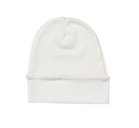 Ivory Newborn Hat in Pima Cotton