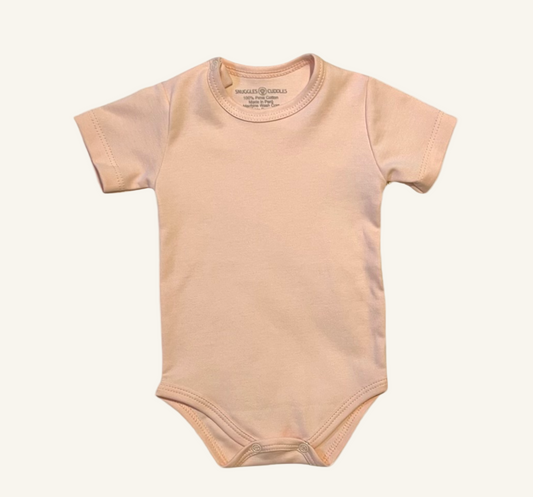 Short Sleeve Bodysuit in Pima Cotton Snuggles N Cuddles