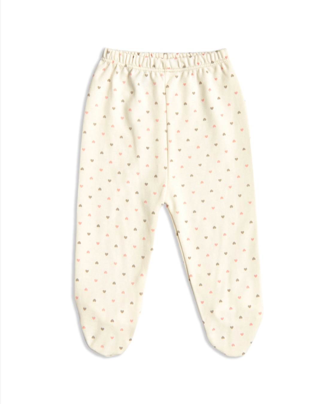 Footed Pants 100% Pima Cotton Hearts